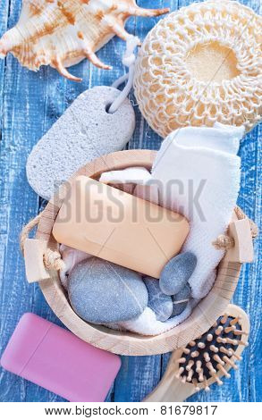 soap and towels