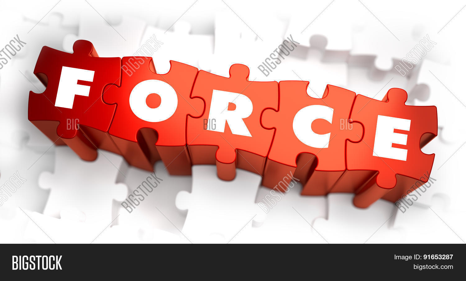 Force Text On Red Image & Photo (Free Trial) Bigstock