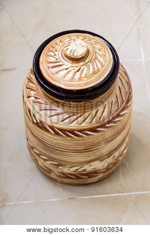 Indian antique jar made from China clay or porcelain