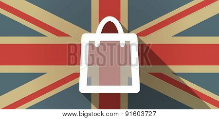 Uk Flag Icon With A Shopping Bag