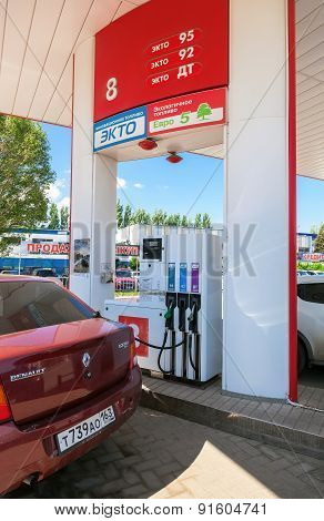 The Car At The Petrol Station Lukoil In Samara, Russia