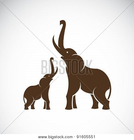Vector Image Of An Elephant On White Background