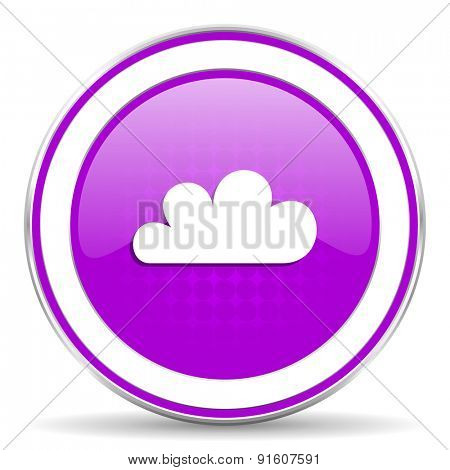 cloud violet icon waether forecast sign