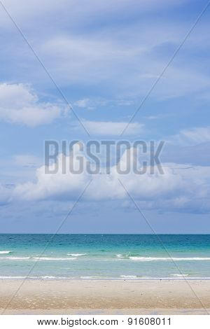 Tropical sand beach in sattahip Thailand