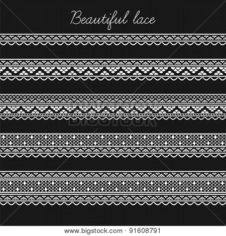 Beautiful lace segments for scrapbooking, card decoration etc