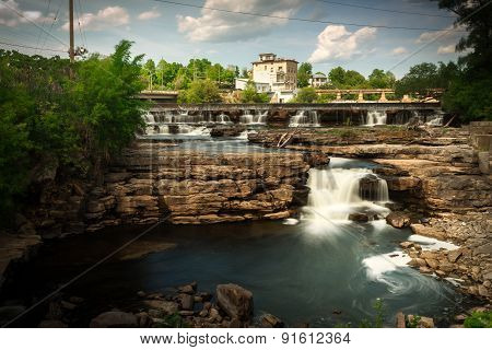 Many Small Waterfalls In Almonte, Ontario Canada