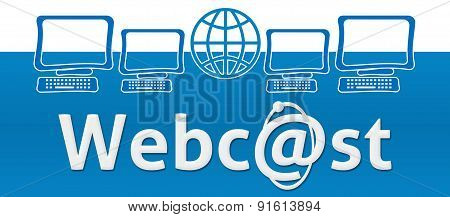 Webcast With Globe And Screen On Top