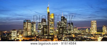 Frankfurt Skyline At Night