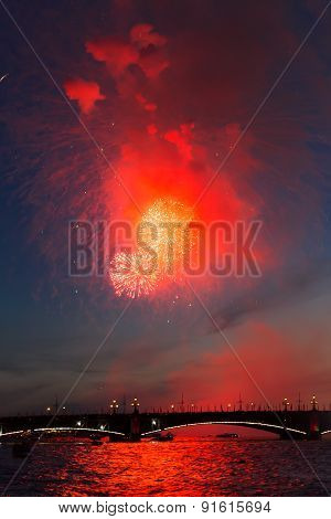 Celebration Of The Victory Day In The Second World War In Saint-petersburg, Russia On The 9Th Of May