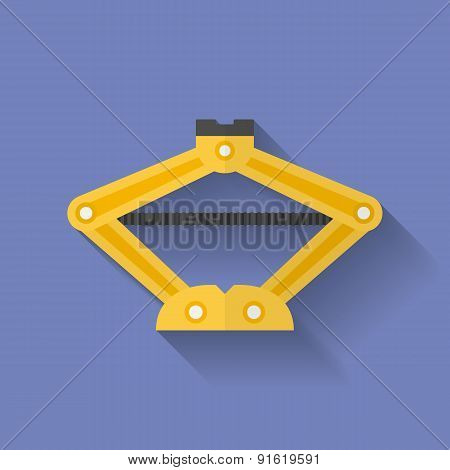 Screw jack icon. Flat style