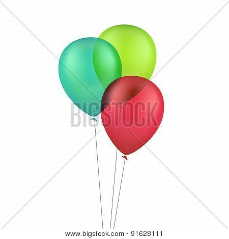 Vector Multicolored Colorful Balloons