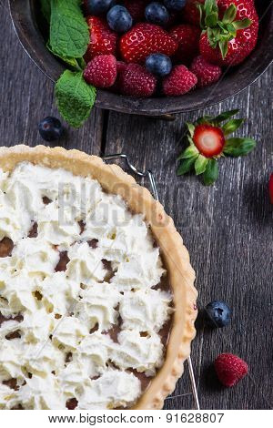 Homemade Tart With Fresh Berries Summer Fruit