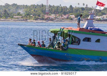 Ferry Boat To The Togean Islands, Indonesia