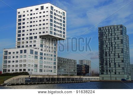 Modern Apartment building cityscape of Almere - skyline