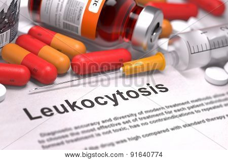 Leukocytosis Diagnosis. Medical Concept.