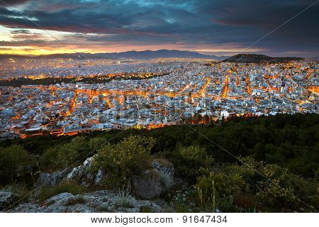 Athens from Lycabettus Hill.