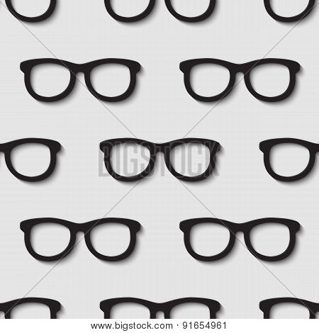 Hipster sunglasses seamless pattern