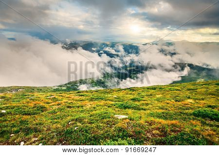 Chorna hora mountain range.  Carpathian mountains. Ukraine
