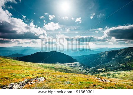 Chorna hora mountain range.  Carpathian mountains. Ukraine