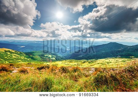 Chorna hora mountain range.  Carpathian mountains. Ukraine