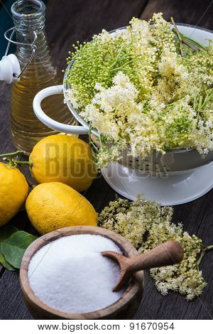 Preparation Of Homemade Elderflower Cordial