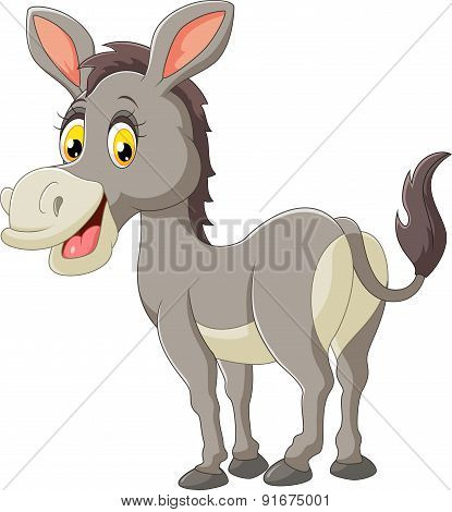 Cartoon donkey happy
