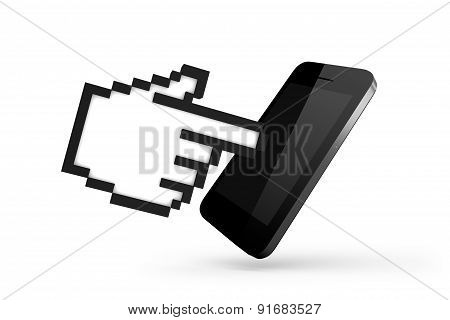 Hand Cursor With Smart Phone