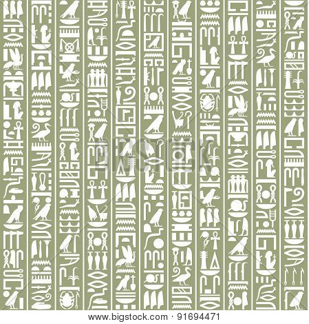 Ancient Egyptian Hieroglyphic Decorative Background