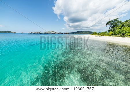 Togean Islands, Transparent Turquoise Water And Scenic Beach