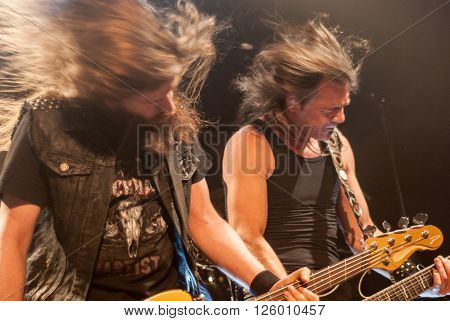 BRISBANE, AUSTRALIA - MARCH 18 2016: Epica live at Max Watts in Brisbane