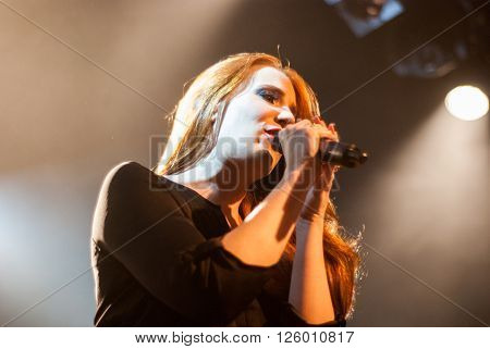 BRISBANE, AUSTRALIA - MARCH 18 2016: Epica live at Max Watts in Brisbane