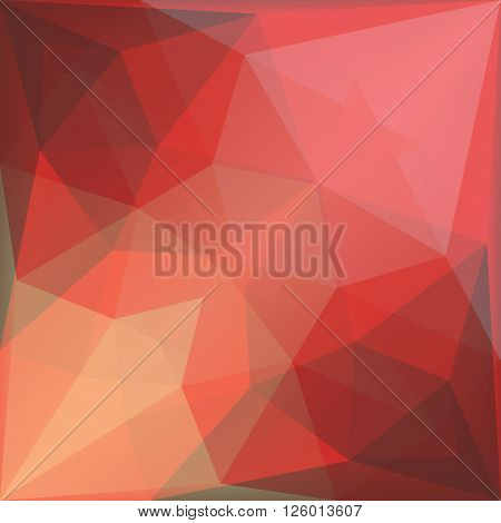 Abstract low poly red background for mobile apps wallpapers. Geometric triangular low polygonal style background. 