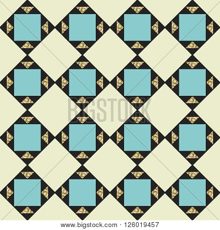 Seamless vector traditional arabic geometric golden pattern