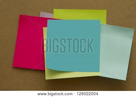 Blank Sticky Notes. Write your message. Colorful sticky notes.