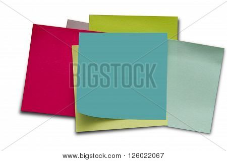 Blank Sticky Notes. Write your message. Colorful sticky notes.