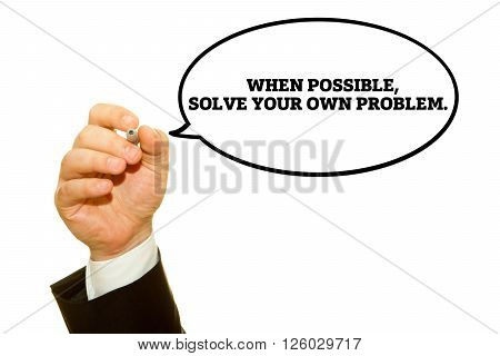 Businessman hand writing 