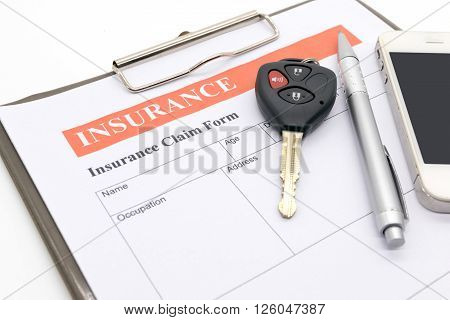 Car insurance form,  document, defence, form, key,