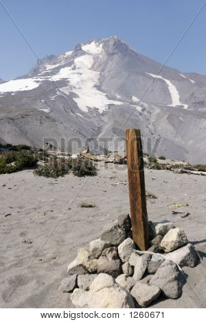 Poteau de bois sur Mt. Hood