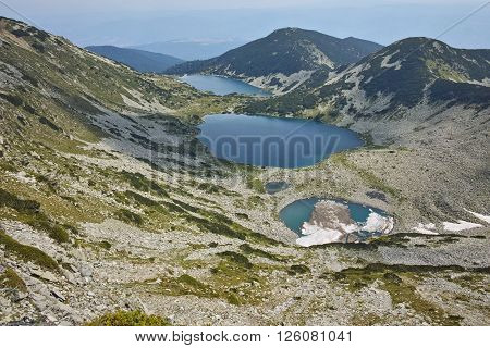 Panoramic view to Kremenski lakes, Pirin mountain, Bulgaria