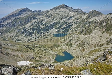 Argirovo and Mitrovo lakes - view from Dzhano Peak, Pirin mountain, Bulgaria
