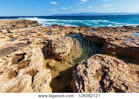 Beautiful sea shore in Cyprus