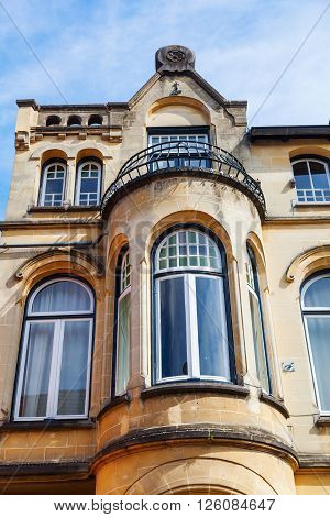 historical building with bay window in Valkenburg aan de Geul The Netherlands