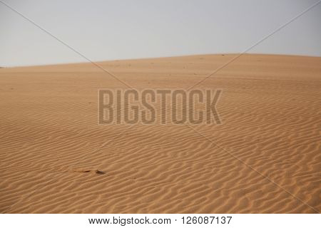 red sand dune, sand hill in Muine, Vietnam