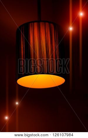intimate light of a lamp in the bedroom
