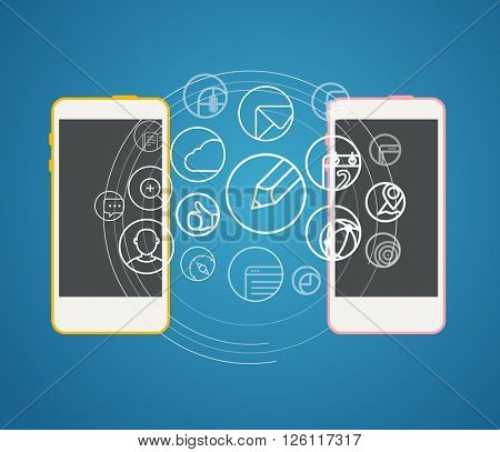 Information transfer scheme. Design elements