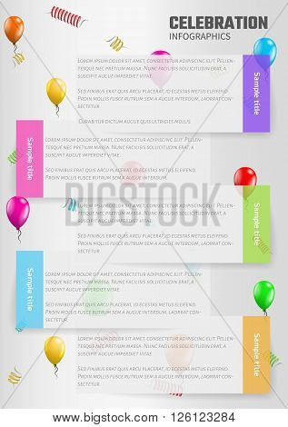 Celebration Infographics With Balloons