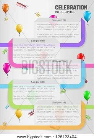 Celebration Infographics With Balloons
