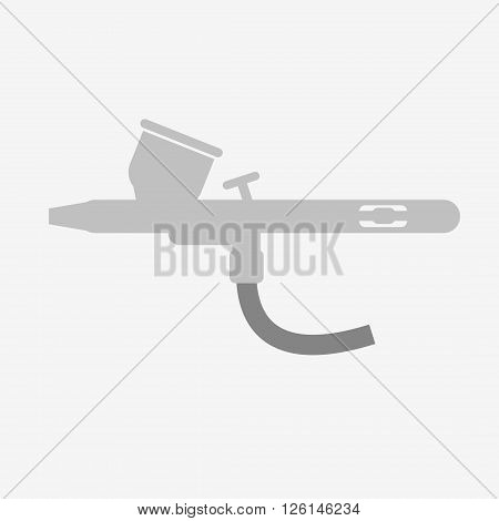 Airbrush or spray gun vector. Grey airbrush.