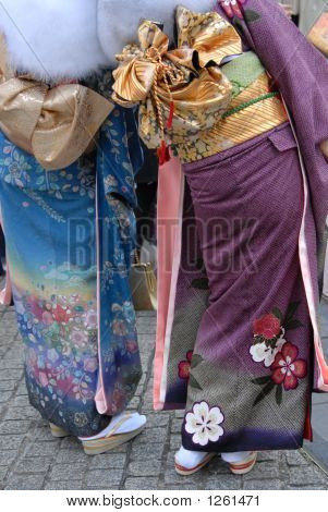 Renkli Kimono elbise