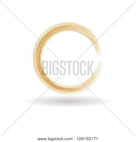 Geometrical figure of a circle in water color style. Vector illustration